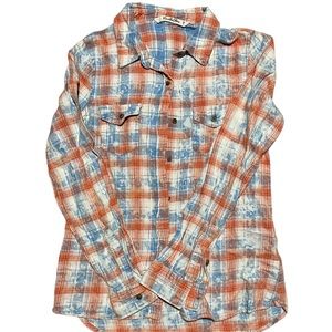 Vanilla star multi colored flannel. Size small.